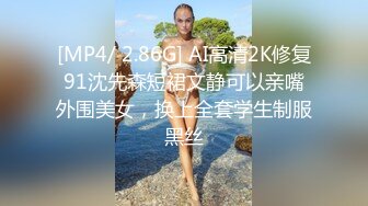 [MP4/ 2.86G] AI高清2K修复91沈先森短裙文静可以亲嘴外围美女，换上全套学生制服黑丝